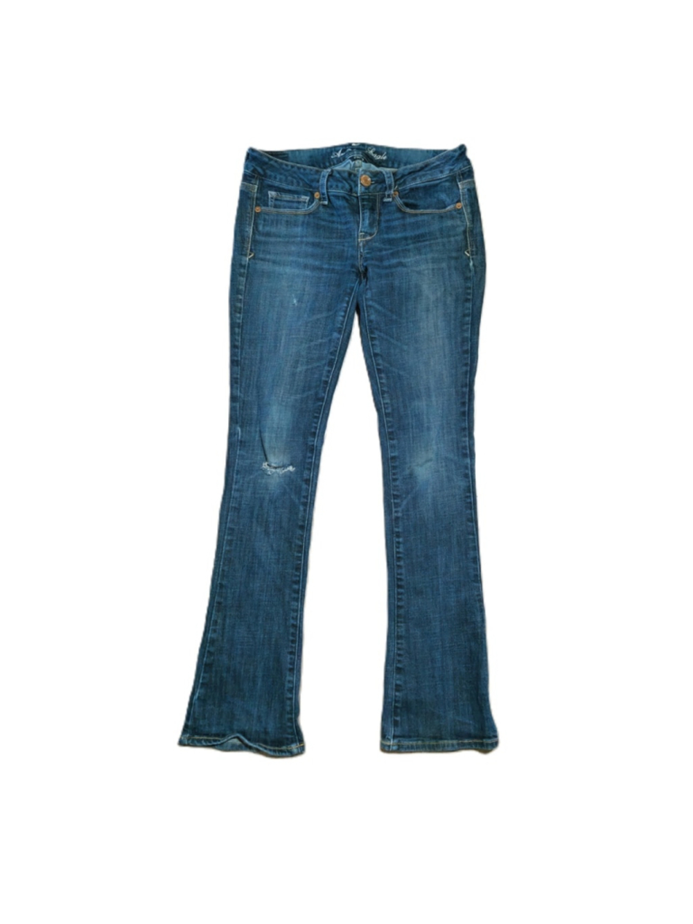 American Eagle Blue Bootcut Jeans Size 4 - Picture 2 of 8